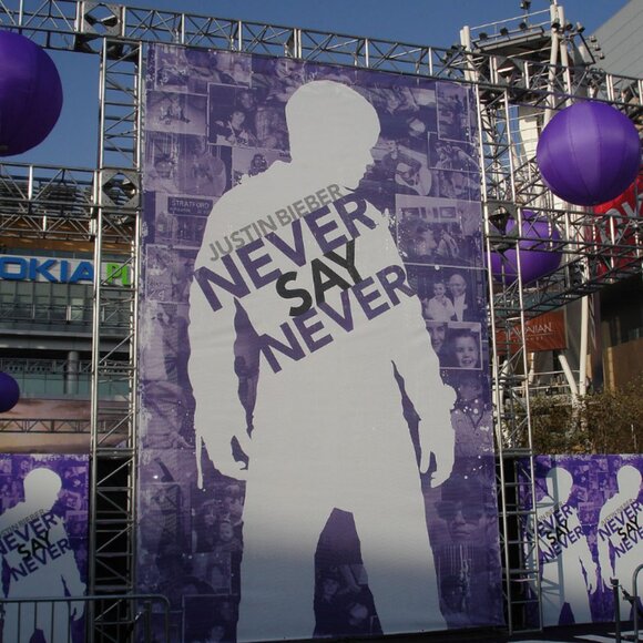 JUSTIN BEIBER NEVER SAY NEVER WORLD PREMIERE MOVIE POSTER - RARE COLLECTIBLE - Picture 12 of 12